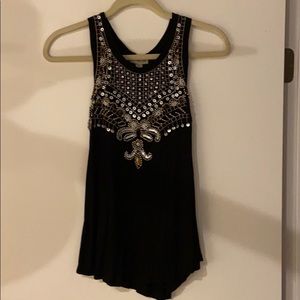 NWT gold and silver beaded tank